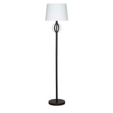 Ravenna Home Round Base Floor Lamp with LED Light Bulb - 58 Inch, Dark Bronze