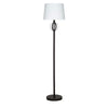 Ravenna Home Round Base Floor Lamp with LED Light Bulb - 58 Inch, Dark Bronze