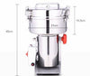 CGOLDENWALL 2000g Commercial electric stainless steel grain grinder mill Spice Herb Cereal Mill Grinder Flour Mill pulverizer