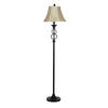 Ravenna Home Iron Wave Table and Floor Lamp Set with 3 LED Light Bulbs - Set of 3, Dark Bronze