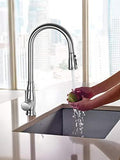 JZBRAIN Stainless Steel Kitchen Faucet, 19 Inch Height Kitchen Faucet with Pull Down Sprayer, Pull-Out Kitchen Sink Faucet with Stream Spray and Pause Functions Sprayer Head, Height 19 Inch