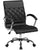 Flash Furniture Mid-Back Designer Black Leather Executive Swivel Chair with Chrome Base and Arms