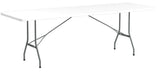 Flash Furniture 30''W x 96''L Bi-Fold Granite White Plastic Folding Table