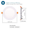 (8-Pack) Barrina LED Downlight 3000K, 6 inches 12W 1020lm, Dimmable, Ultra-Thin Recessed Ceiling Light with Junction Box, Wafer Light, Down Light, Warm White Panel Lights