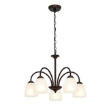 Ravenna Home Classic 5 Light Chandelier, Bulbs Included, 72 Inch Height, Dark Bronze