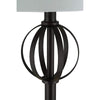 Ravenna Home Round Base Floor Lamp with LED Light Bulb - 58 Inch, Dark Bronze