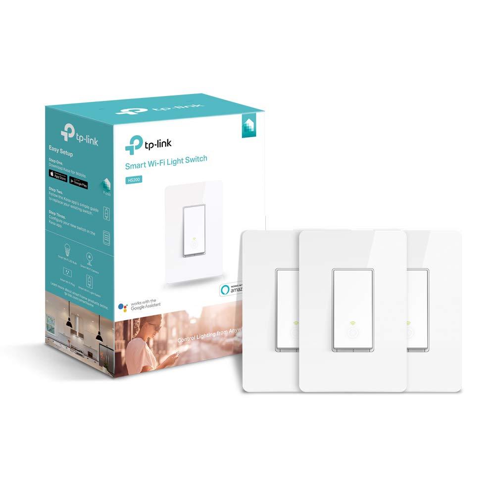 Kasa Smart WiFi Light Switch by TP-Link (3-Pack) Reliable WiFi Connection, Easy Installation Works with Alexa Echo & Google Assistant (HS200P3)