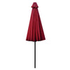 ABCCANOPY Patio Umbrella 9FT Outdoor Umbrella 18 Ribs Market Umbrella with Push Button Tilt and Crank, Sun shelter for Garden, Deck and Pool (Burgundy)