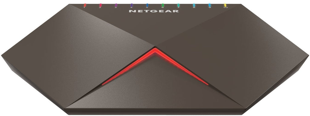 NETGEAR Nighthawk SX10 10-Port Gigabit/10G-Multi-Gig Smart Managed Plus Gaming Switch (GS810EMX) - with 2 x 10G/Multi-gig Ports, Low Latency for Responsive Streaming