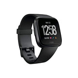 Fitbit Versa Smart Watch, Black/Black Aluminium, One Size (S & L Bands Included)