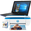 HP Notebook - 15-bw026cy Touchscreen, Blue, AMD A6-9220@2.5 GHz, 4GB DDR4 RAM, 1TB HHD, 3PP53UA Windows 10 and HP Deskjet 3755 Printer with Photo Paper (Renewed)