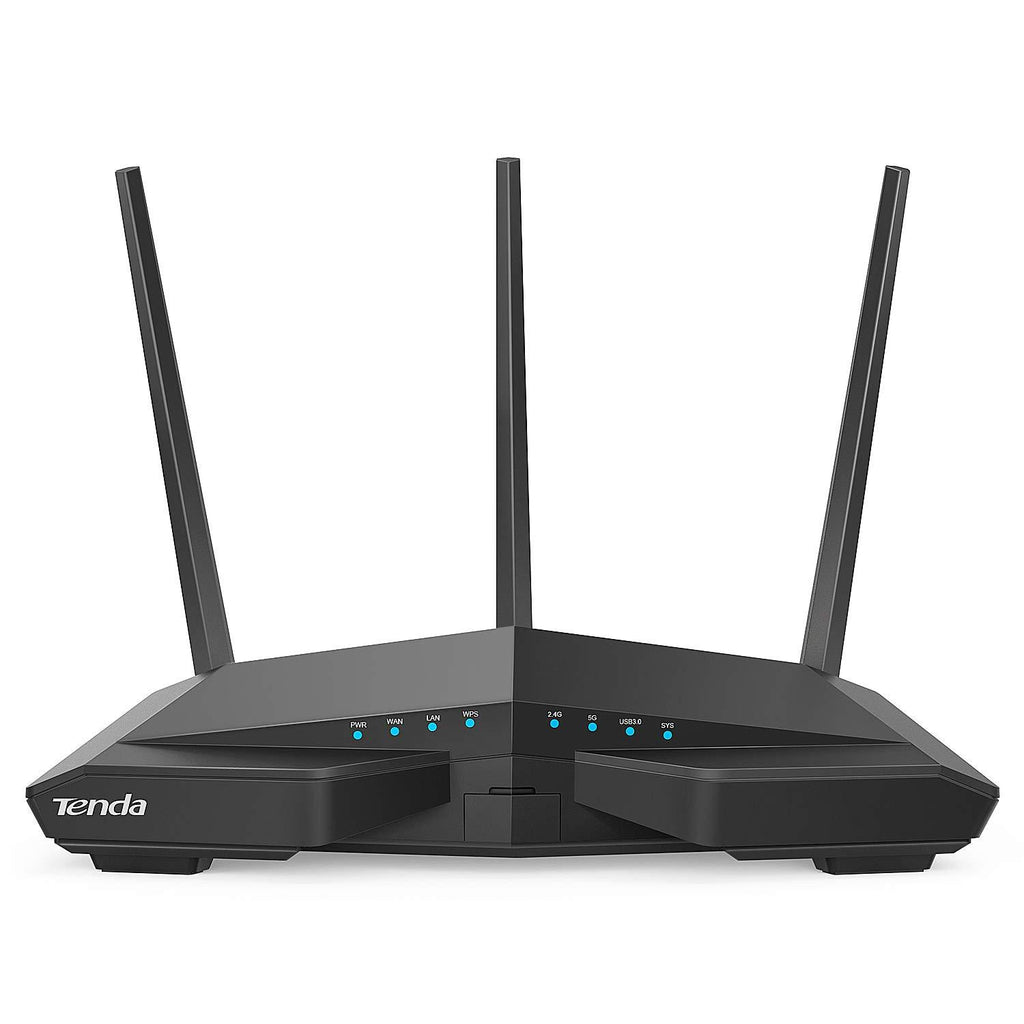 Tenda AC18 Wireless-AC1900 Dual Band Gigabit Router,1300Mbps at 5GHz, 600Mbps at 2.4GHz,3 External Antennas, USB 3.0 Port, IPv6, Guest Network (AC18), Black