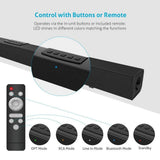 Meidong Soundbars, Sound Bars for TV 36 inch Wireless and Wired Bluetooth Soundbar Home Theater Surround Speakers with Optical Cable