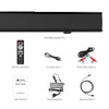 TV Sound Bar, Meidong Soundbars for TV 40 Watt 37-Inch 4 Speakers Strong Bass Wireless and Wired Bluetooth Audio Speakers Included Optical Cable, Remote Control, Wall Mountable