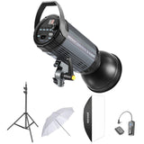 Neewer 400W Studio Strobe Flash Photography Lighting Kit:(1)S-400N Monolight,(1)Reflector Diffuser,(1)Softbox,(1)33 Inches Umbrella,(1)RT-16 Wireless Trigger,(1)Light Stand for Shooting Bowens Mount