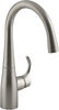 KOHLER K-22034-VS 360 Degree Swing Spout Bar Faucet, Single-Handle, Vibrant Stainless, Entertainment Faucet, Secondary Faucet, Prep Faucet