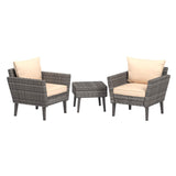 AmazonBasics 3 Piece Patio PE Rattan Wicker Conversation set