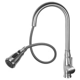 JZBRAIN Stainless Steel Kitchen Faucet, 19 Inch Height Kitchen Faucet with Pull Down Sprayer, Pull-Out Kitchen Sink Faucet with Stream Spray and Pause Functions Sprayer Head, Height 19 Inch