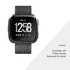 Fitbit Versa Special Edition Smart Watch, Charcoal Woven, One Size (S & L Bands Included)