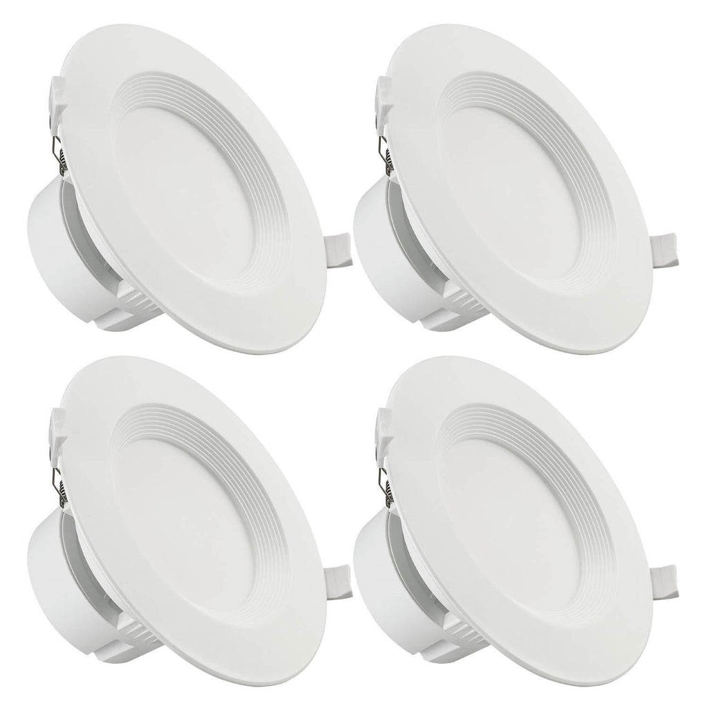 TORCHSTAR 4 PACK 6 Inch LED Recessed Downlight with Junction Box, 9W (80W Eqv.) Dimmable LED Ceiling Light Fixture, IC-Rated & Air Tight, Wet Location, 5000K Daylight, UL-listed, 5 Years Warranty