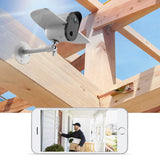 Outdoor Solar Battery Powered Security Camera, SOLIOM S60 1080p Home Wireless IP Cam with Accurate Motion Detection; Wide Angle Range, Quick Alert and Night Vision