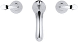 KOHLER Forte Sculpted K-10272-4-CP 2-Handle Widespread Bathroom Faucet with Metal Drain Assembly in Polished Chrome