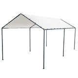 Abba Patio 10 x 20-Feet Light Portable Canopy with 6 Steel Legs, White