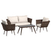 AmazonBasics 4-Piece PE Rattan Wicker Outdoor Furniture Patio Set