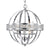 Industrial Globe Chandeliers 3-Light Chrome Finish Chandelier with Adjustable Chain