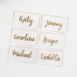 ElegantCirlce 100 PCS 3.5 x 2 in. Clear Acrylic Place Cards Rectangle Shape Perfect for Weddings, Parties, Table Numbers, Guest Names, Food Signs, Birthdays, Decorations 3 1/2 by 2 in. (100 Pack)