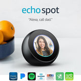 Echo Spot - Smart Alarm Clock with Alexa - Black