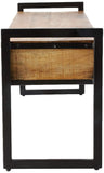 Bloomingville Metal & Mango Wood Bench with Two Compartments, Brown