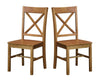 Ravenna Home Solid Pine Dining Chair with Cutout Back, 38