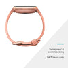 Fitbit Versa Smart Watch, Peach/Rose Gold Aluminium, One Size (S & L Bands Included)