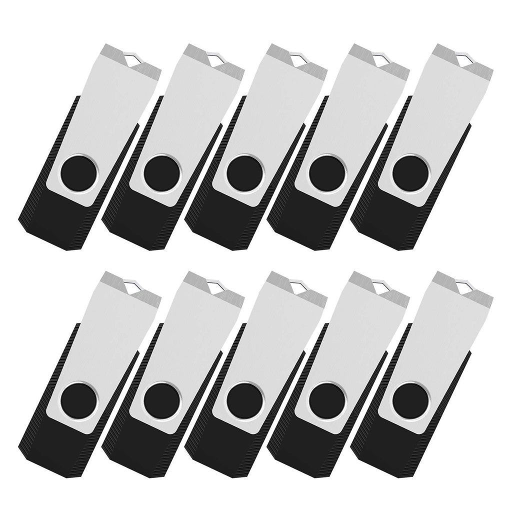 TOPSELL 50PCS 4GB Bulk USB 2.0 Flash Drive Swivel Memory Stick Thumb Drives Pen Drive (4G, 50 Pack, Black)