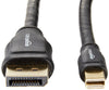 AmazonBasics Mini DisplayPort to DisplayPort Adapter Computer Cable - 6 Feet, 10-Pack