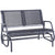 SUPERJARE Outdoor Swing Glider Chair, Patio Bench for 2 Person, Garden Loveseat, Rocking Seating - Gray