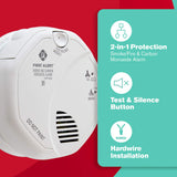 First Alert BRK SC7010BV-12 Hardwired Talking Photoelectric Smoke and Carbon Monoxide (CO) Detector, 12 Pack