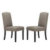 Ravenna Home Modern Dining Chair, 36 Inch Height, Grey, Set of 2