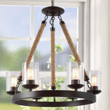 LNC Farmhouse Chandelier for Dining Rooms, Rustic Light Fixtures, A02992