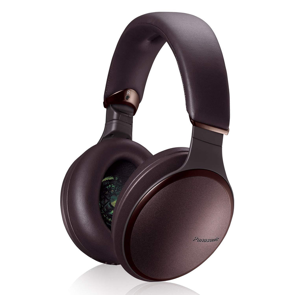 Panasonic Noise Cancelling Headphones with Wireless Bluetooth and Smartphone Siri or Google Voice Assistant - RP-HD605N-T - Over the Ear Headphone (Brown)