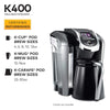 Keurig K400 Coffee Maker, One Size, Black (Renewed)