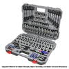 WORKPRO 164-piece Mechanics Tool Kit - Black Oxide Coating Drive Socket Set with 1/4