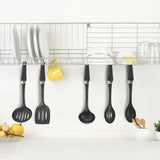 Morphy Richards Equip Frying Pan and Saucepan Set 5 Piece with 9 Piece Tool Set, Aluminium, Black
