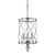 Crystal Chandelier Chrome Finish Industrial Pendant Light 3-Light,Cylinder Metal Shade