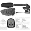 Velikon On-Camera Battery-Powered Shotgun Microphone for DSLRs, Cameras, Camorders, Supercardiod Polar Pattern. Includes Foam Windscreens & Furry Windshield.