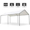 Abba Patio 10 x 20-Feet Light Portable Canopy with 6 Steel Legs, White