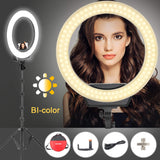 Zomei Dimmable Ring Light 16-Inch Led Beauty Makeup Photography Fill Light with Foldable Tripod Stand Cellphone Holder for Camera Phone YouTube Live Streaming Selfie Video Studio Shooting