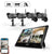 Wireless Security Camera System Outdoor (4Pcs), UNIOJO 1080P DVR with 10.1inches LCD Touch Screen Monitor, 4 HD 2.0 Megapixel Night Vision IP66 Waterproof IP Security Surveillance Cameras