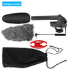 Velikon On-Camera Battery-Powered Shotgun Microphone for DSLRs, Cameras, Camorders, Supercardiod Polar Pattern. Includes Foam Windscreens & Furry Windshield.